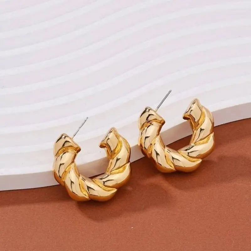 CrystalWave Hoop Earrings