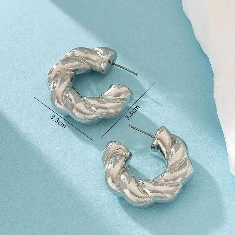 CrystalWave Hoop Earrings